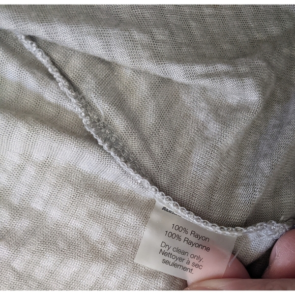 T by Alexander Wang Striped Rayon Henley Tee - Picture 4 of 4